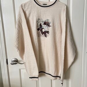 Duck Embroidered Knit Sweater